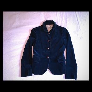 J.Crew Velvet Jacket/Blazer - Dark Blue